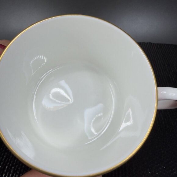 Coalport England Bone China Porcelain Fretwork Chinese Red Tea Cup Saucer Set - Picture 11 of 14